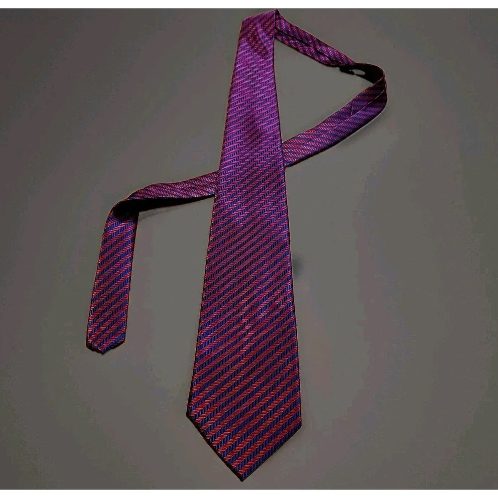 Ermenegildo Zegna Silk Jacquard Rep Stripe Wide 4